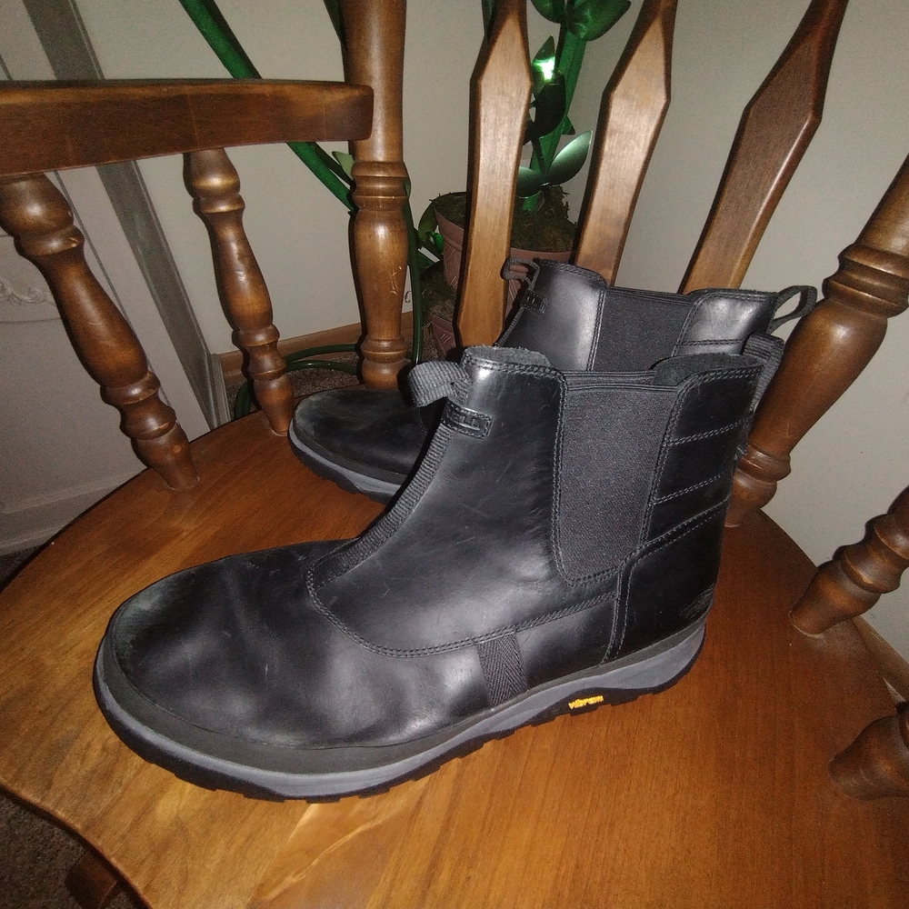Merrell Vibram Arctic Grip Black Leather Men's Waterproof Boots Size 14
